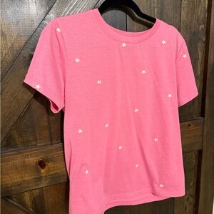 Wishlist Pink Star Embroidered Tee